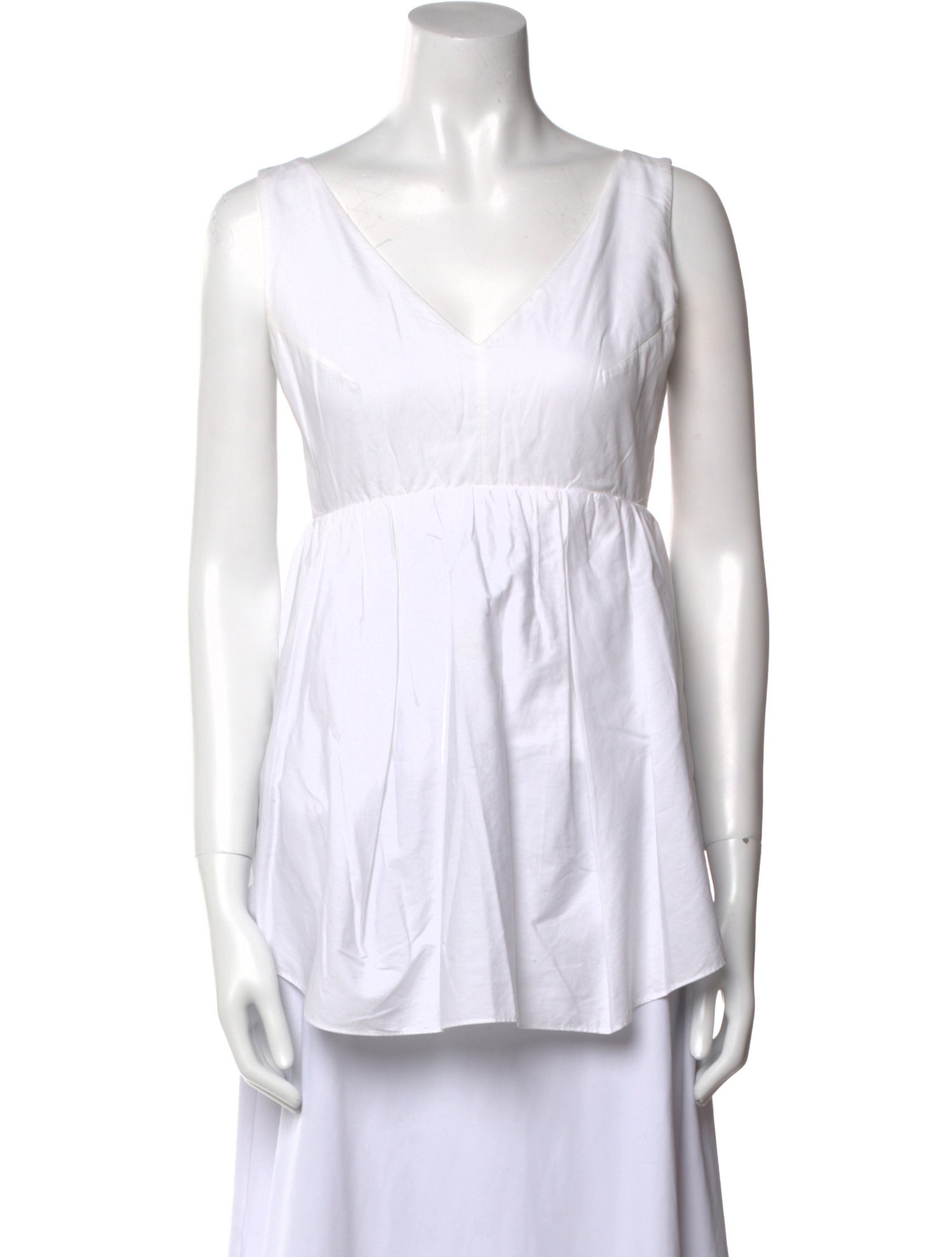 Carven V-Neck Sleeveless Top