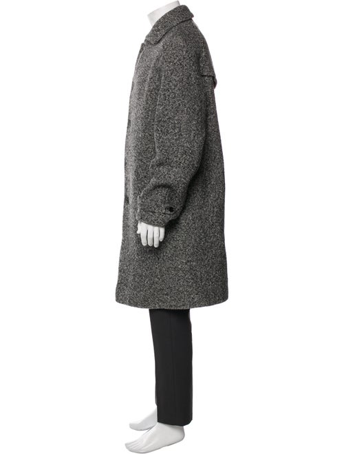Carven Virgin Wool Tweed Pattern Overcoat