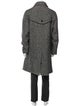 Carven Virgin Wool Tweed Pattern Overcoat