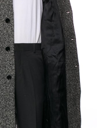Carven Virgin Wool Tweed Pattern Overcoat