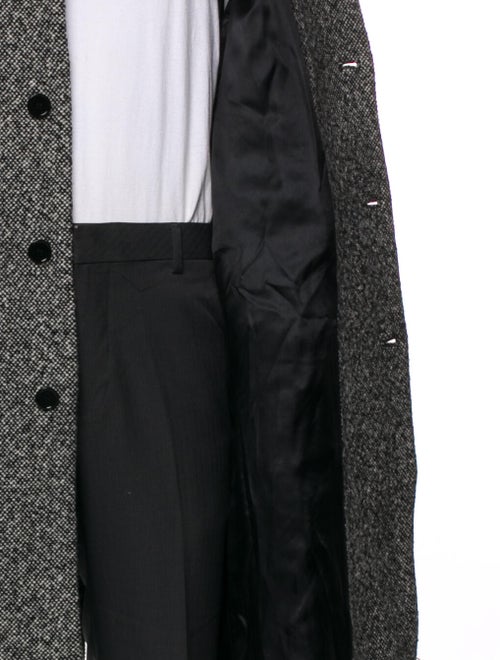 Carven Virgin Wool Tweed Pattern Overcoat