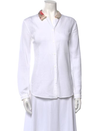 Carven Long Sleeve Button-Up Top