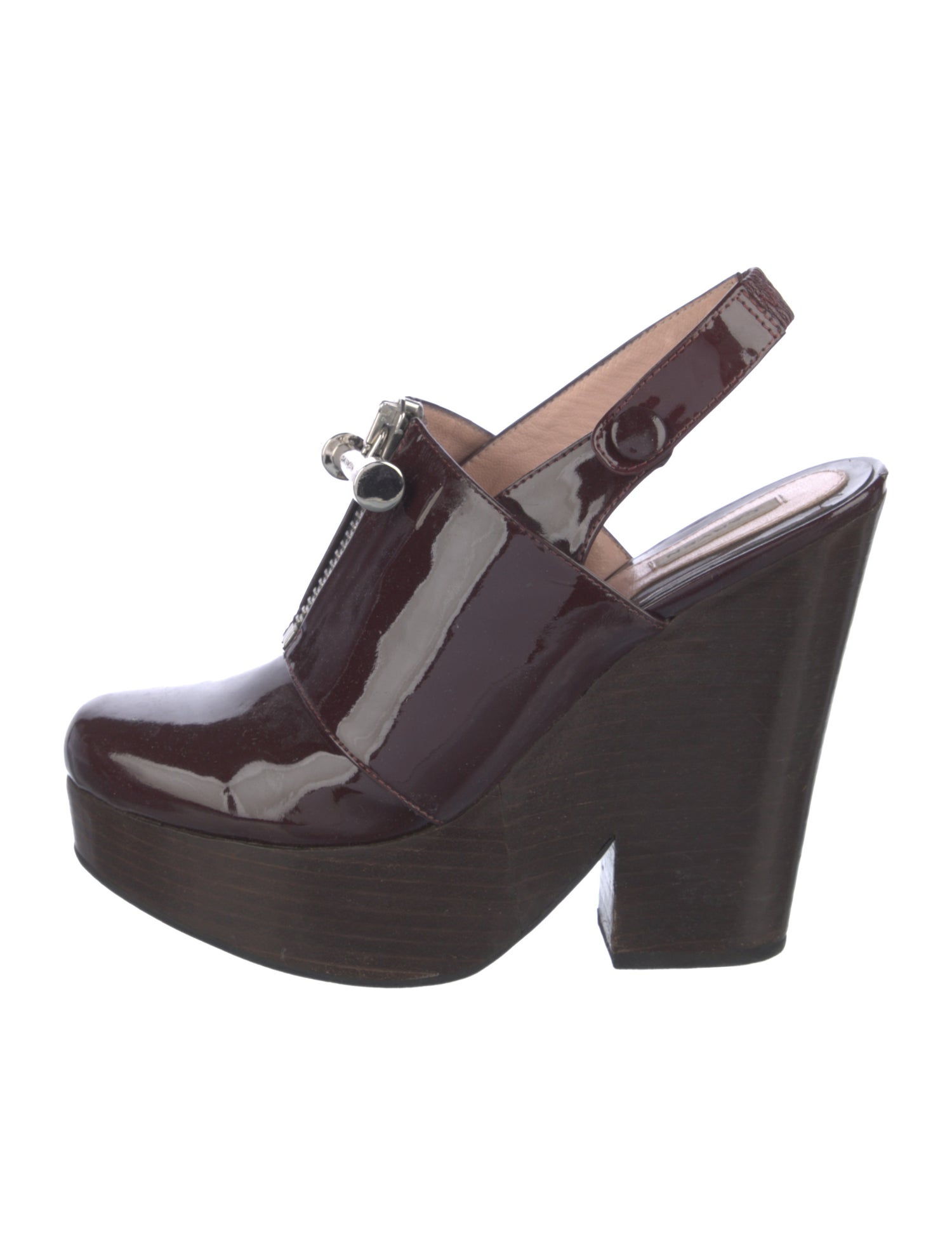 Carven Patent Leather Slingback Pumps