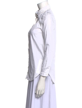 Carven Long Sleeve Button-Up Top