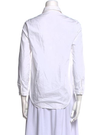 Carven Long Sleeve Button-Up Top