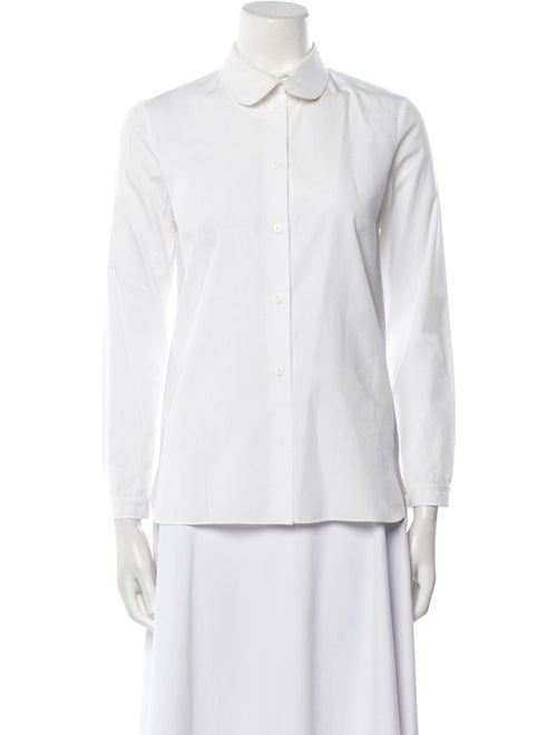 Carven Three-Quarter Sleeve Button-Up Top