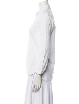 Carven Three-Quarter Sleeve Button-Up Top