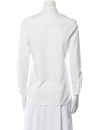 Carven Three-Quarter Sleeve Button-Up Top
