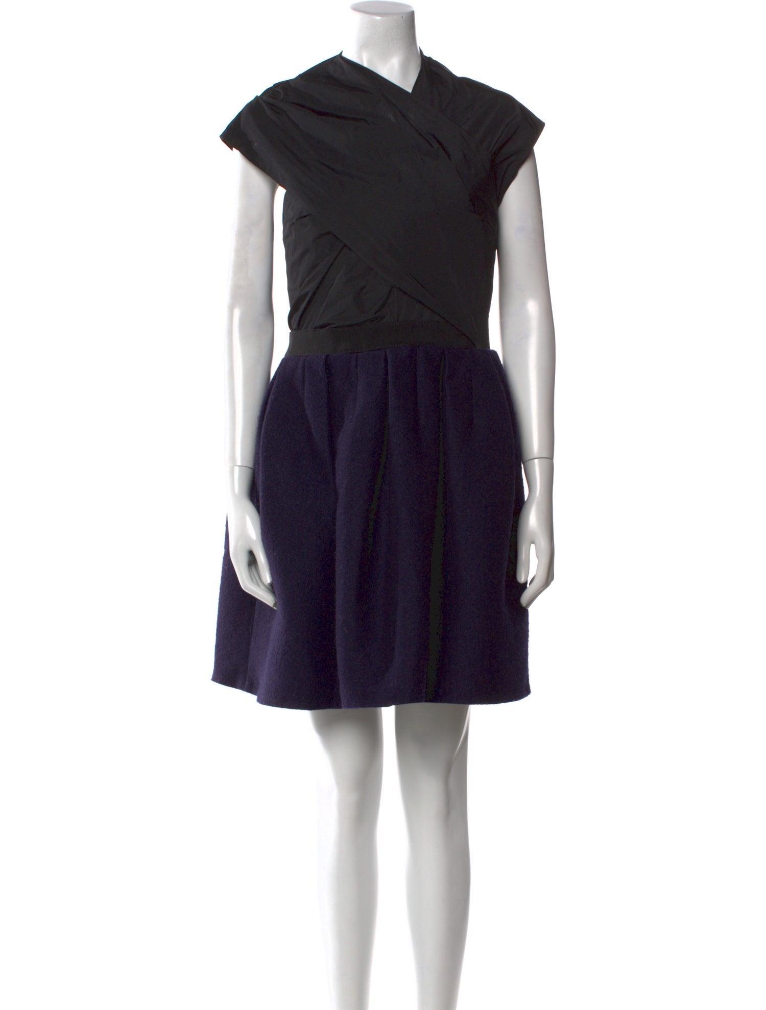 Carven V-Neck Knee-Length Dress