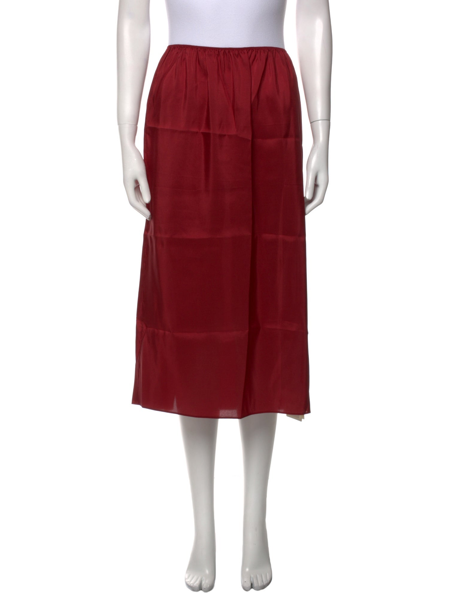 Carven Silk Midi Length Skirt