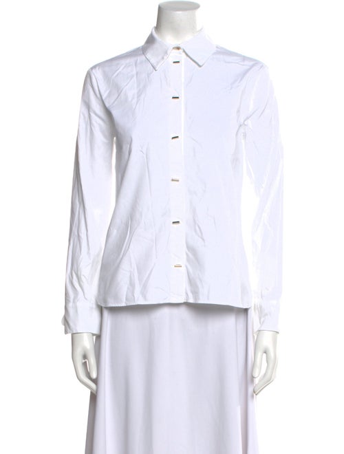 Carven Long Sleeve Button-Up Top