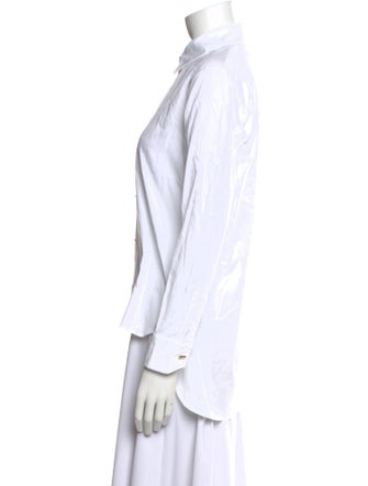 Carven Long Sleeve Button-Up Top