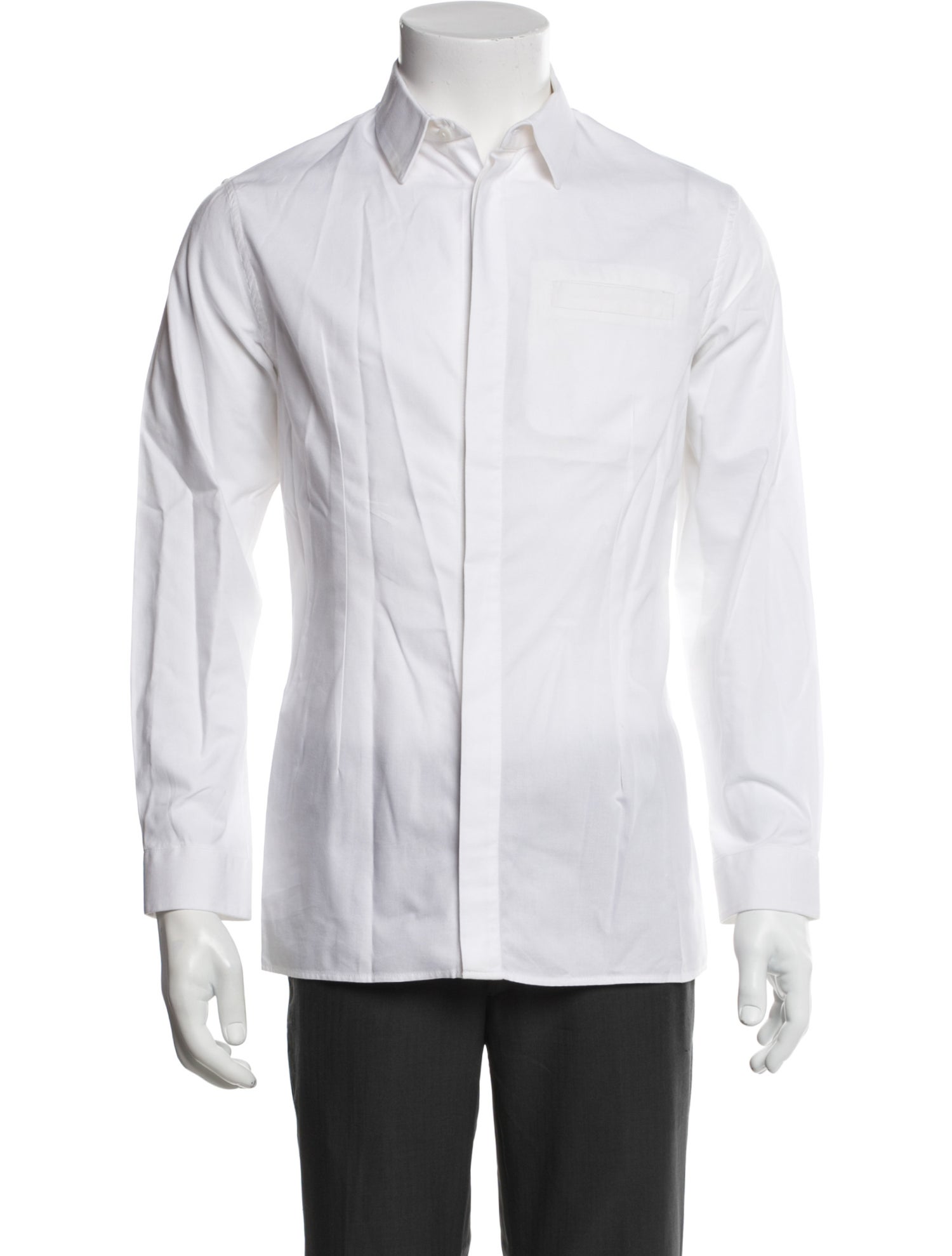 Carven Long Sleeve Tuxedo Shirt