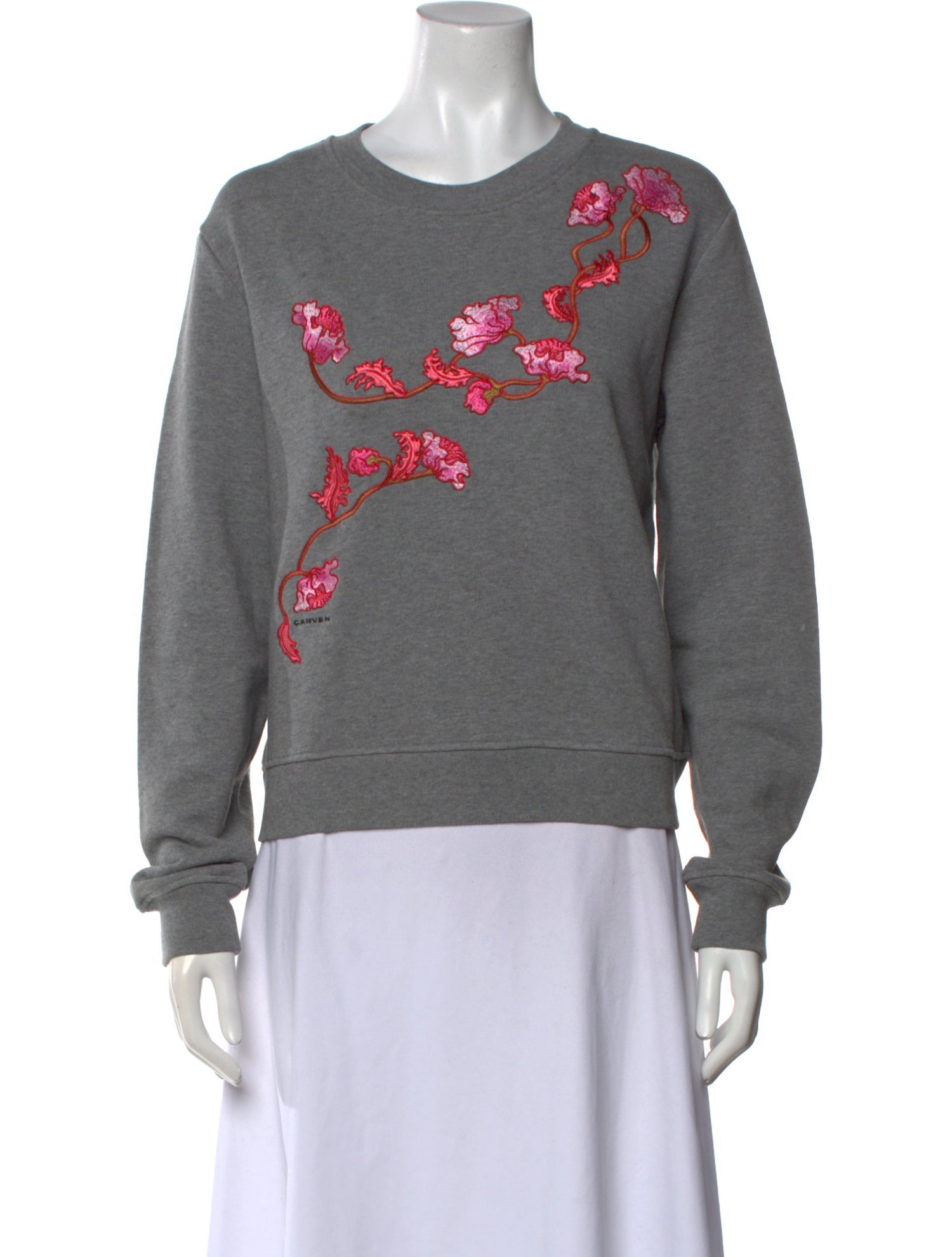 Carven Graphic Print Crew Neck Sweatshirt