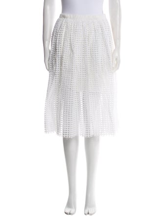 Carven Lace Pattern Knee-Length Skirt