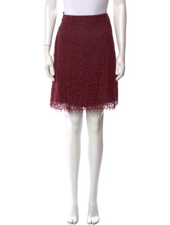 Carven Lace Pattern Knee-Length Skirt