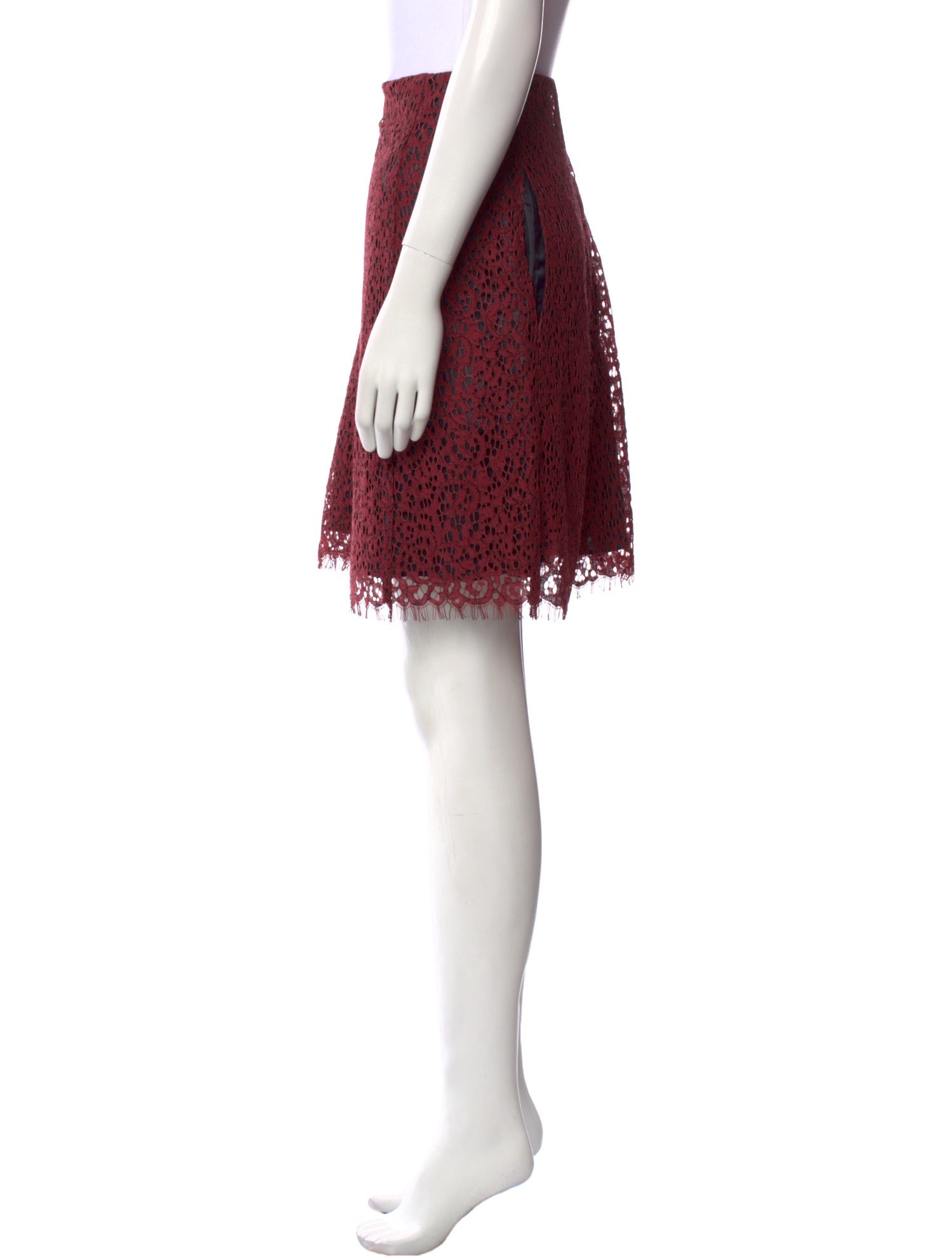 Carven Lace Pattern Knee-Length Skirt