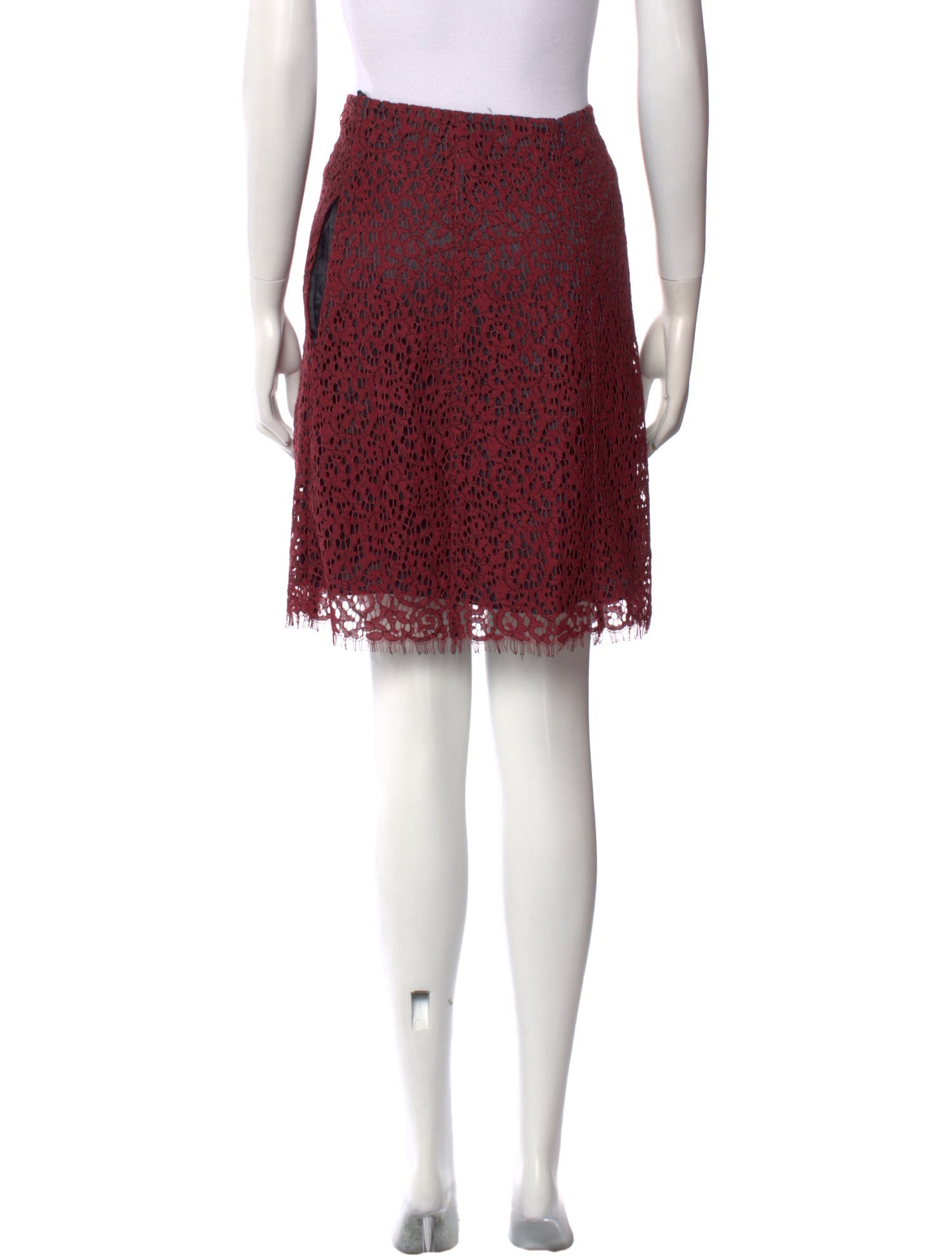 Carven Lace Pattern Knee-Length Skirt
