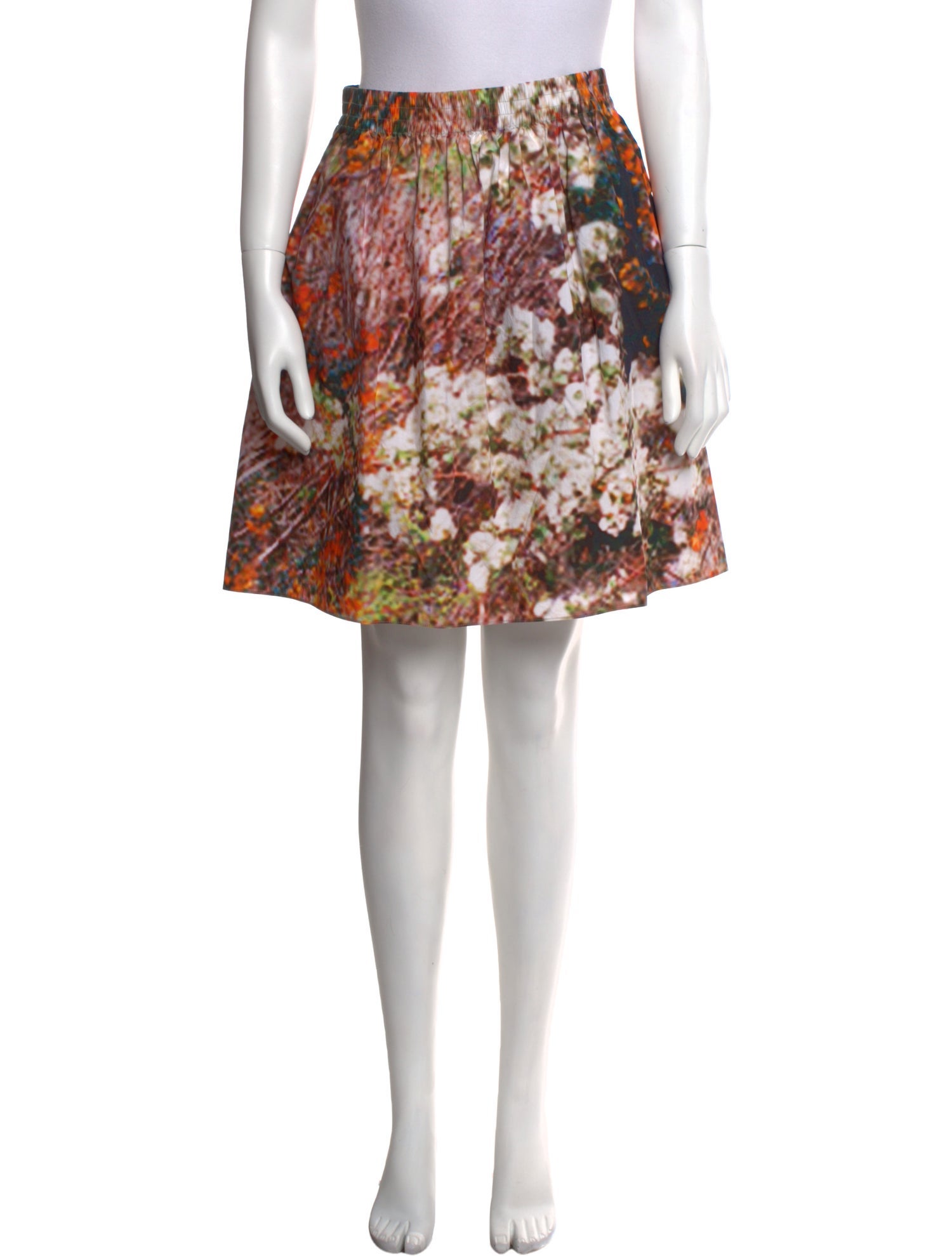 Carven Floral Print Knee-Length Skirt