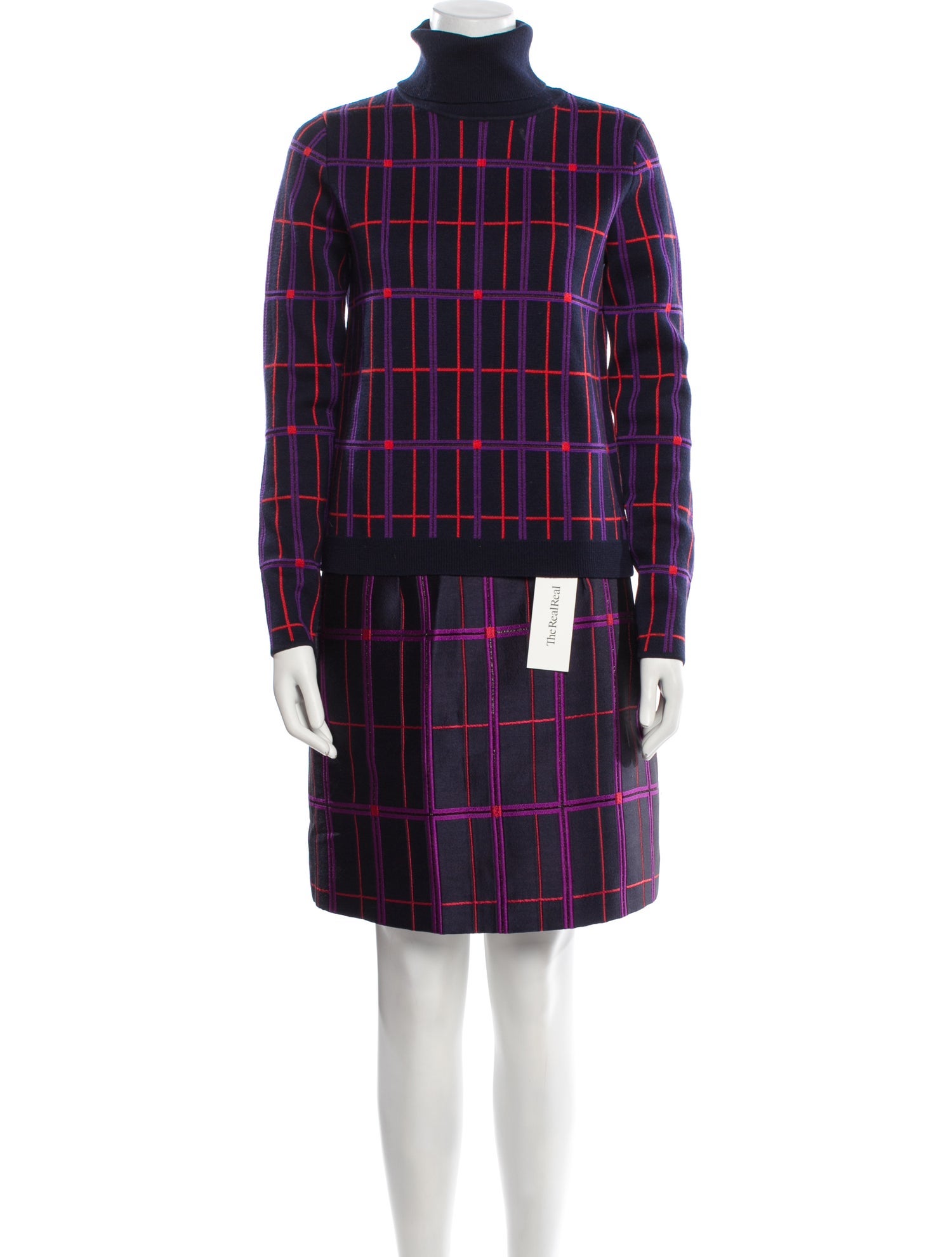 Carven Wool Printed Skirt Set
