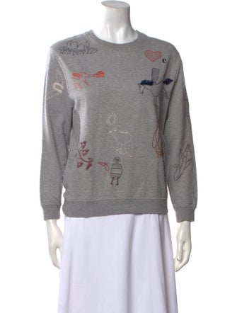 Carven Graphic Print Crew Neck Sweatshirt