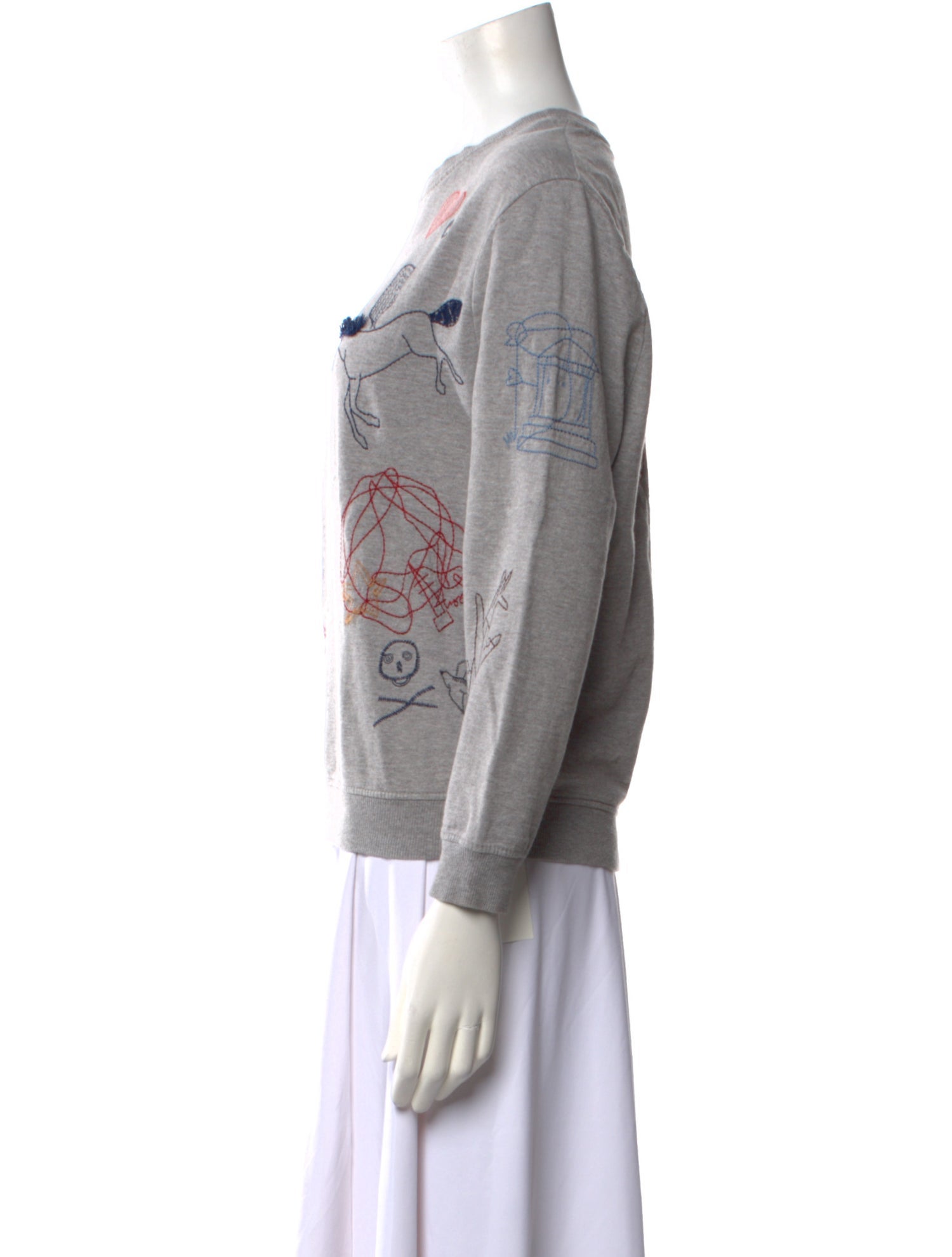 Carven Graphic Print Crew Neck Sweatshirt