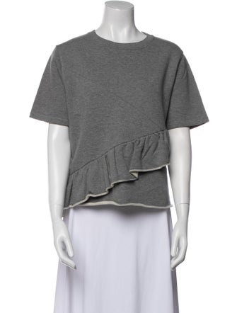 Carven Crew Neck Short Sleeve Sweatshirt