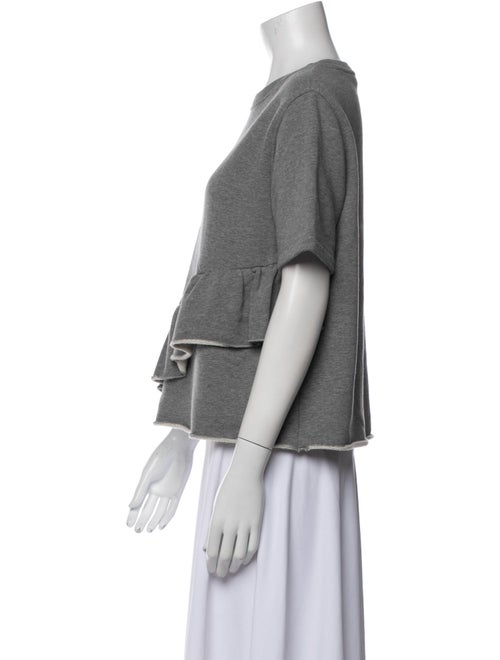 Carven Crew Neck Short Sleeve Sweatshirt