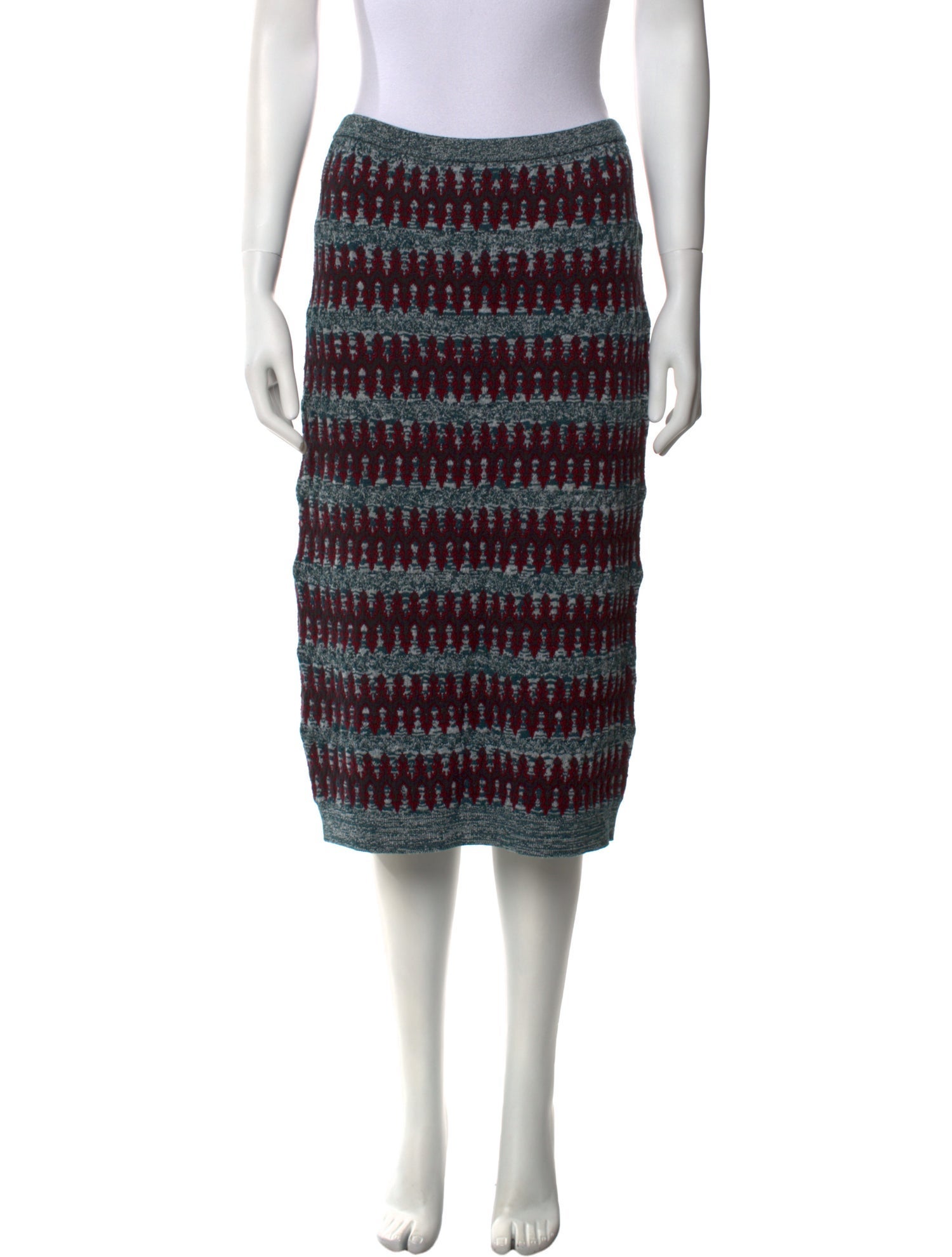 Carven Striped Knee-Length Skirt