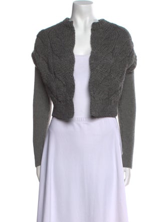 Carven Wool Open Front Sweater