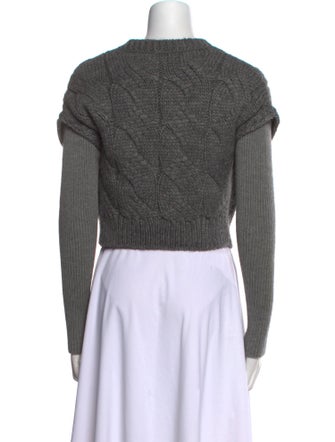 Carven Wool Open Front Sweater