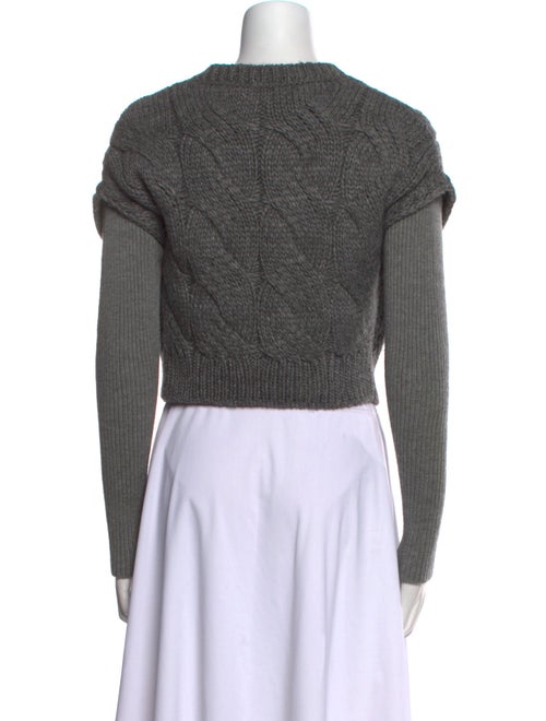 Carven Wool Open Front Sweater