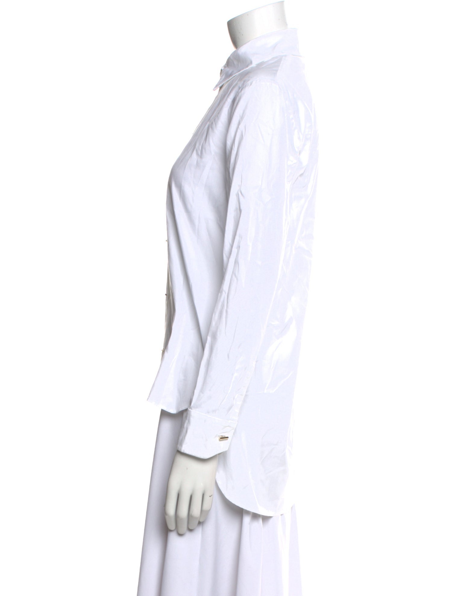 Carven Long Sleeve Button-Up Top