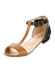 Carven Leather T-Strap Sandals