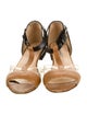 Carven Leather T-Strap Sandals