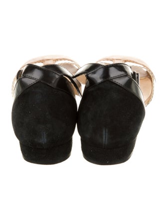 Carven Leather T-Strap Sandals