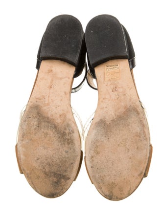 Carven Leather T-Strap Sandals