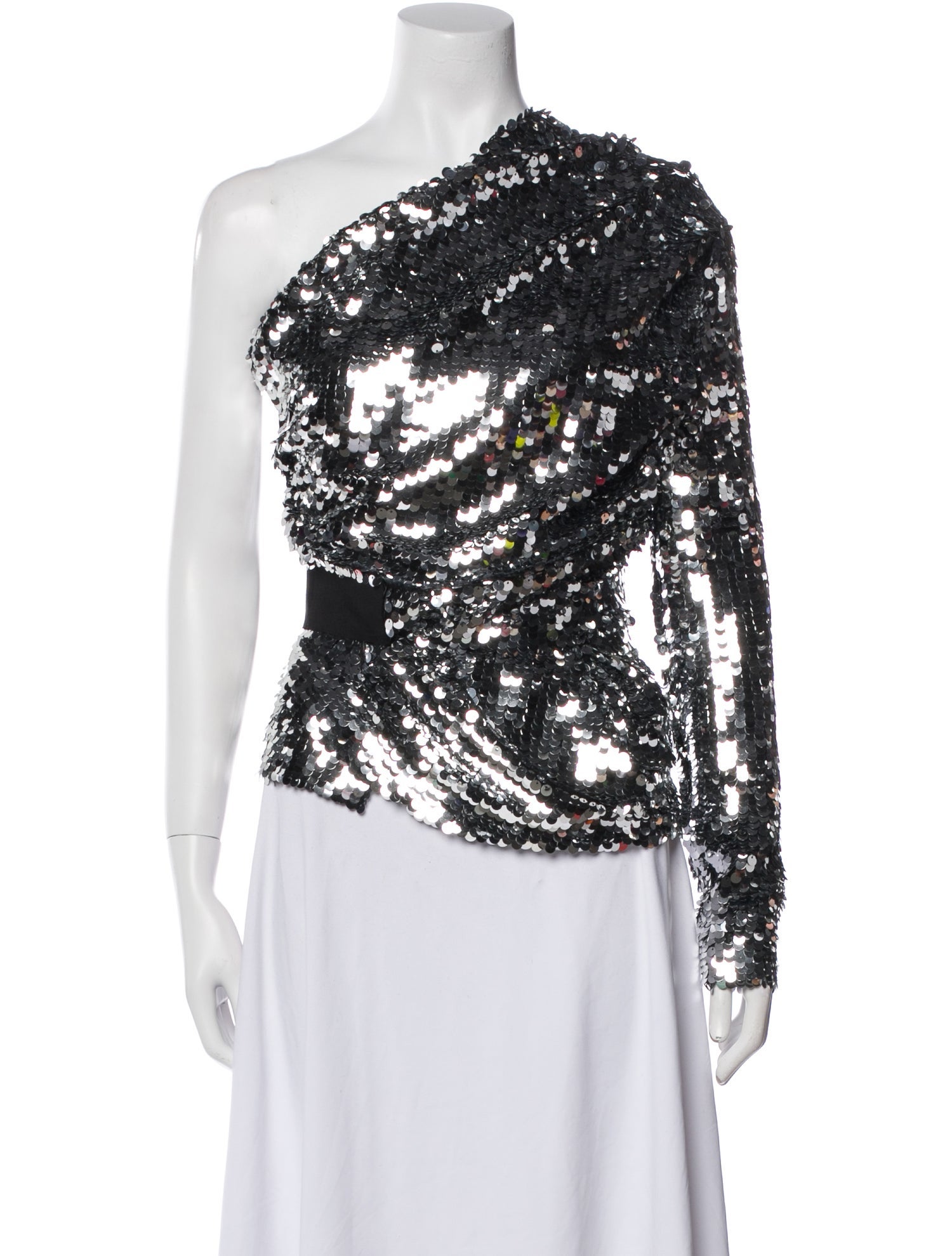 Carven One-Shoulder Long Sleeve Blouse w/ Tags