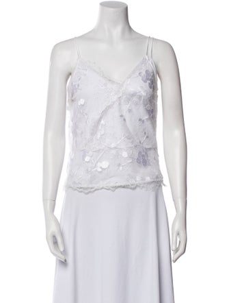 Carven V-Neck Sleeveless Top