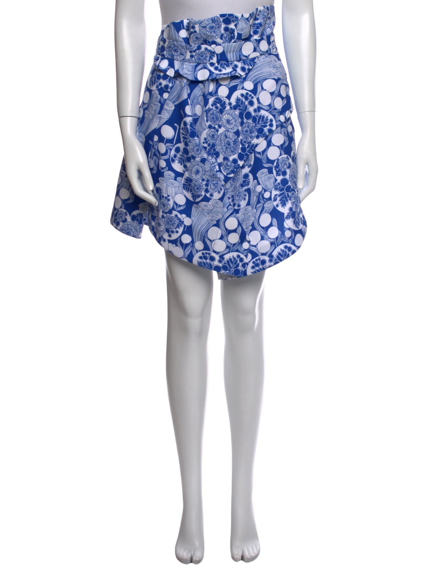 Carven Floral Print Mini Skirt