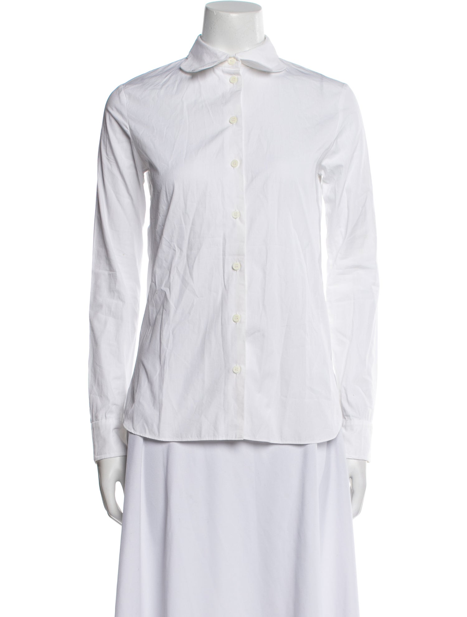Carven Long Sleeve Button-Up Top
