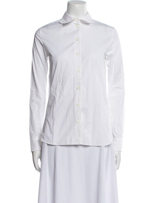 Carven Long Sleeve Button-Up Top