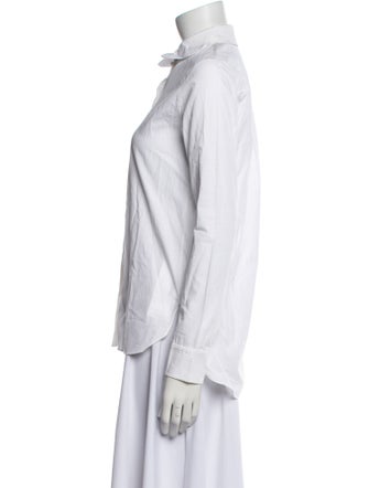 Carven Long Sleeve Button-Up Top