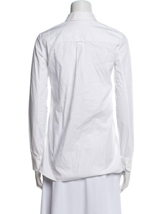 Carven Long Sleeve Button-Up Top