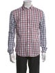 Carven Plaid Print Long Sleeve Shirt