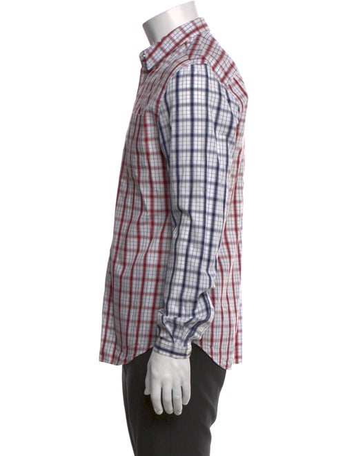 Carven Plaid Print Long Sleeve Shirt