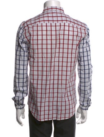 Carven Plaid Print Long Sleeve Shirt