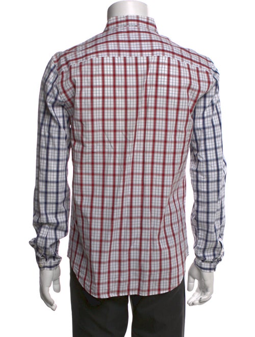 Carven Plaid Print Long Sleeve Shirt