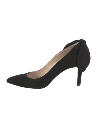 Carven Suede Bow Accents Pumps