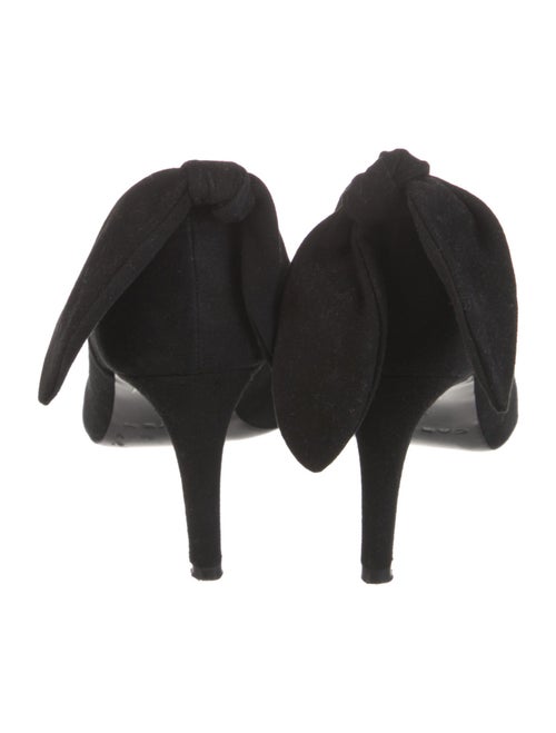 Carven Suede Bow Accents Pumps